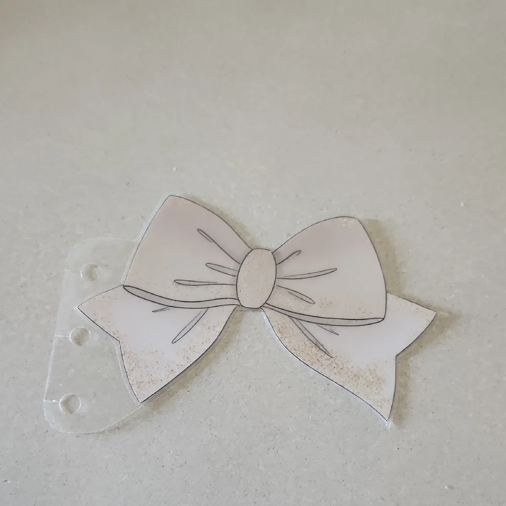 Elegant Cream Bow Planner Accessory